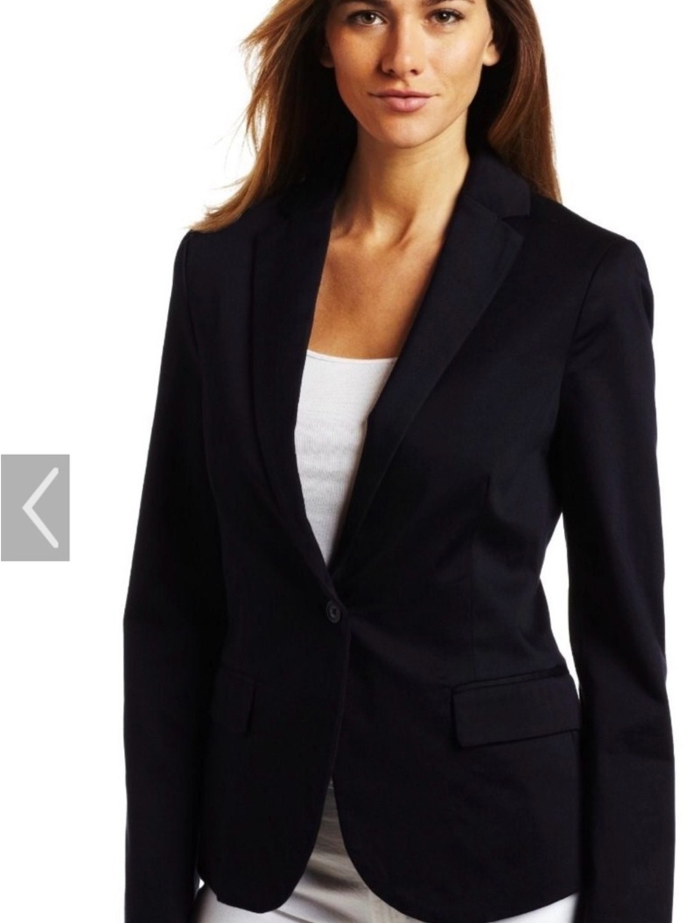 Classic Black Women's Blazer - Tailored Single-Button Jacket